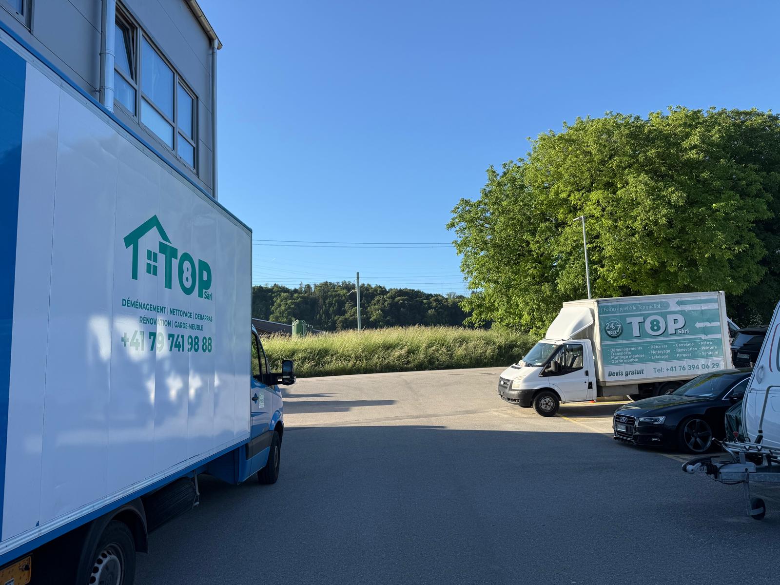 La flotte de camions TOP8 Déménagement à Yverdon-les-Bains